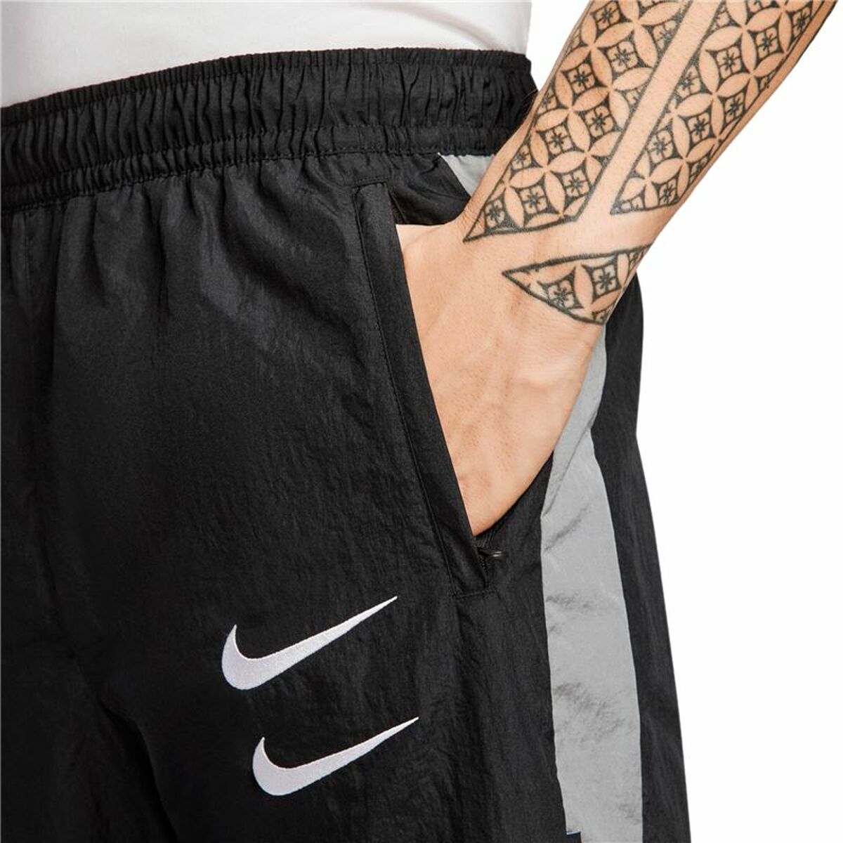 Children's Tracksuit Bottoms Nike Swoosh  Black