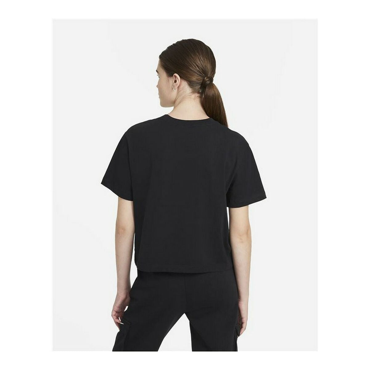 Women’s Short Sleeve T-Shirt Nike Sportswear Swoosh Black