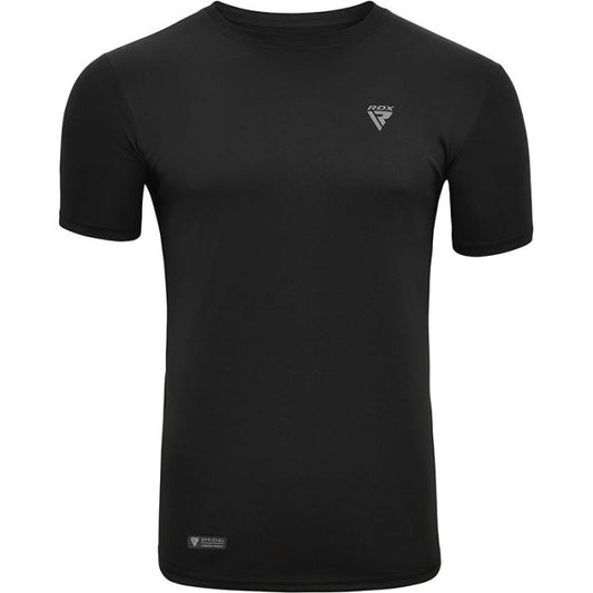 RDX T2 Black Short Sleeves Sweat-Wicking Gym T-Shirt